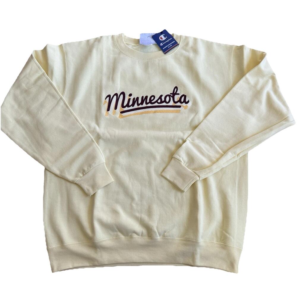Champion Sample Minnesota Golden Gophers Sweatshirt Pullover Yellow Size Large